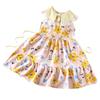 Summer Girls' Sleeveless Floral Princess Dress - Cotton Silk Blend for Outdoor Wear