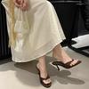 Fashion 2025 New Summer Women Clip Toe High Heel Slippers Fashion Dress Slide Ladies Outdoor Evening Party Sandalias