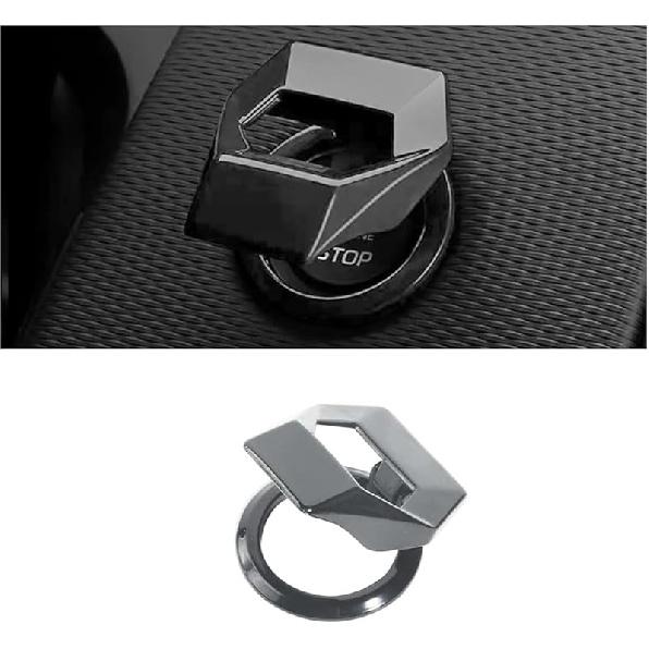 Car Engine Start/Stop Button Cover, Zinc Alloy Car Push Button Start Cover Car Power Control Trim, Universal Key Ignition Switch Protective Cover for