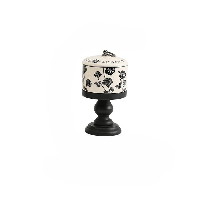 Audrey Hepburn Rose High Footed Glass Pudding Dessert Cup Ceramic Candle Holder Ice Cream Bowl