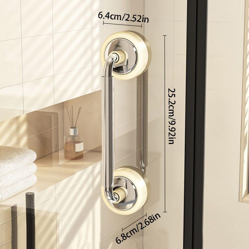 Removable Suction Cup Door Handle Waterproof Bathroom Shower Auxiliary Handle  Glass Door Window