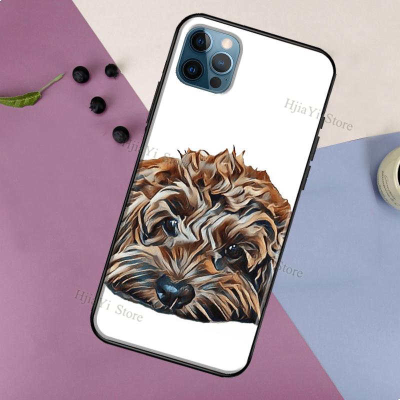 Brown Cockapoo Soft Case For iPhone 12 Pro Max 13 Mini 11 Pro Max X XR XS Max SE2 8 7 Plus Phone Cover