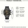 1pc Fashion Men's Calendar Business Quartz Watch, Men's Stainless Steel Mesh Band Watch with Box, Best Gifts for Him
