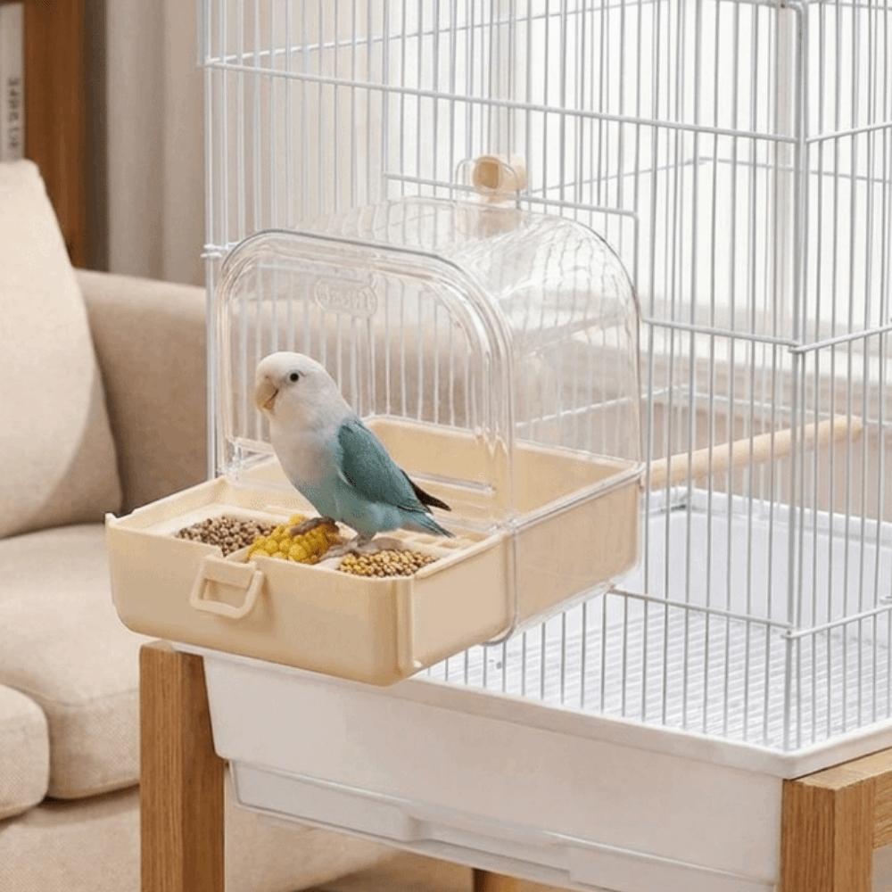 Large Capacity Hanging Bird Bath Wall Mounted Bird Feeder Parrot Shower Filtering Myna