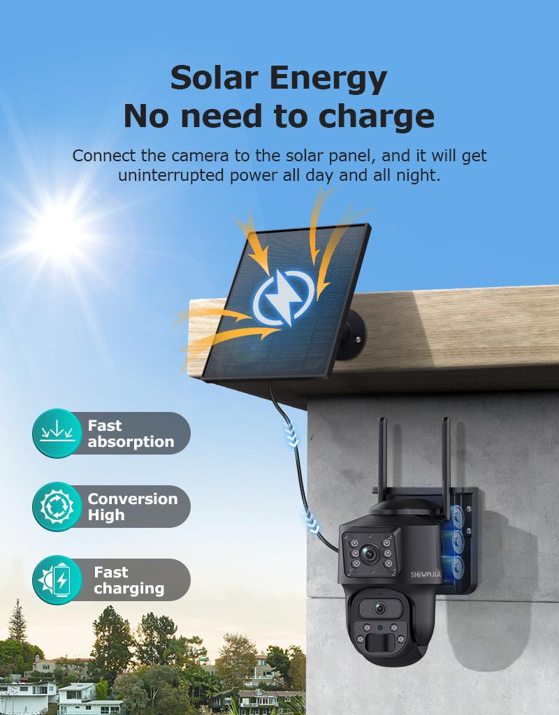 AOV Solar 4G Low-Power Camera with 24/7 Full-Color Night Vision & Extended Recording