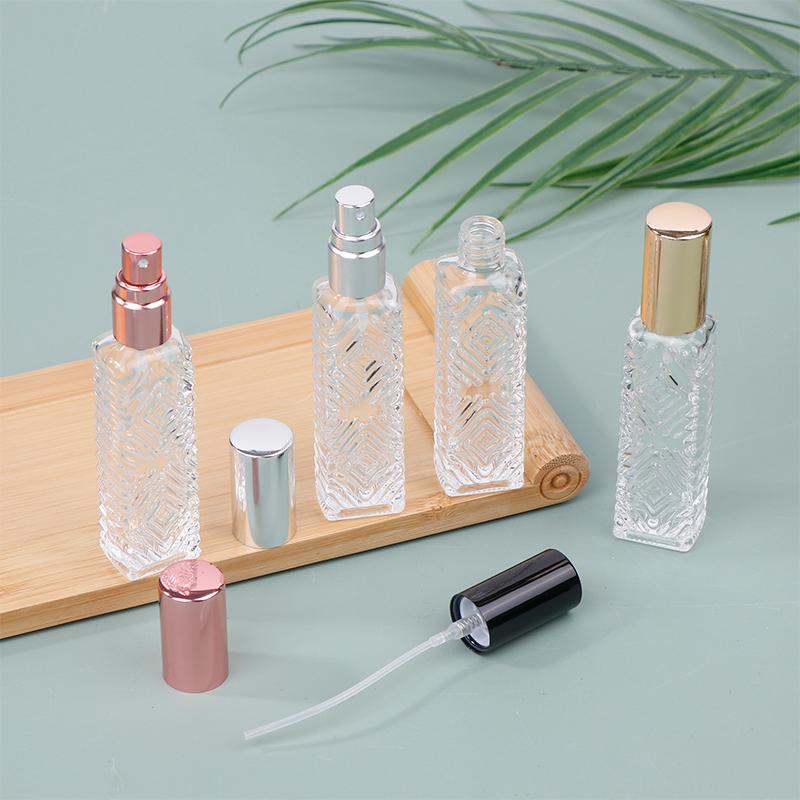 Flacon de parfum 12 ml en verre vaporisateur en aluminium tête de pulvérisateur de brume distributeur de parfum flacon presse bouteille vide voyage