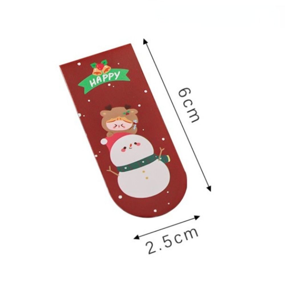 Stationery Christmas Gifts Magnetic Bookmarks Christmas Bookmarks Book Page Folder Reading Marker
