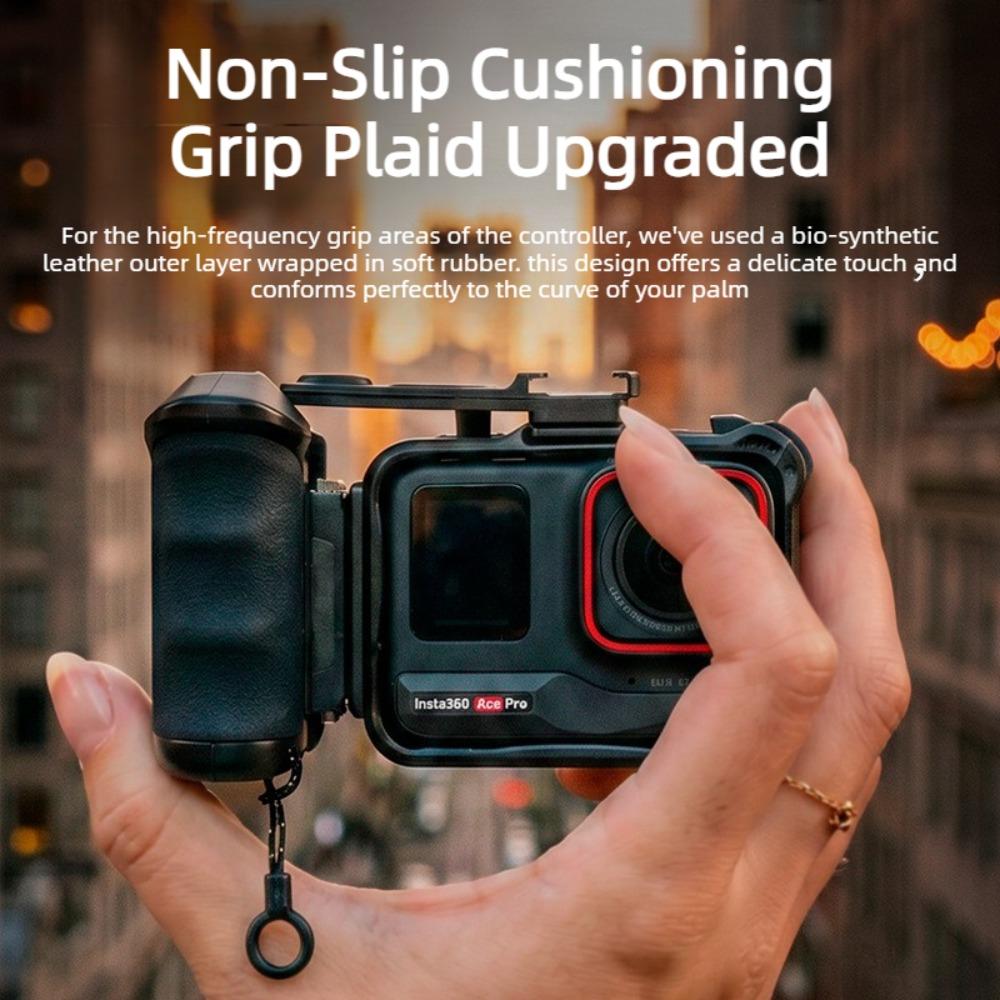 For Insta360 AcePro2 PC Frame Protective Case Street Photography Grip Extended Adapter Anti-Fall Quick-Release Grip Storage Bag