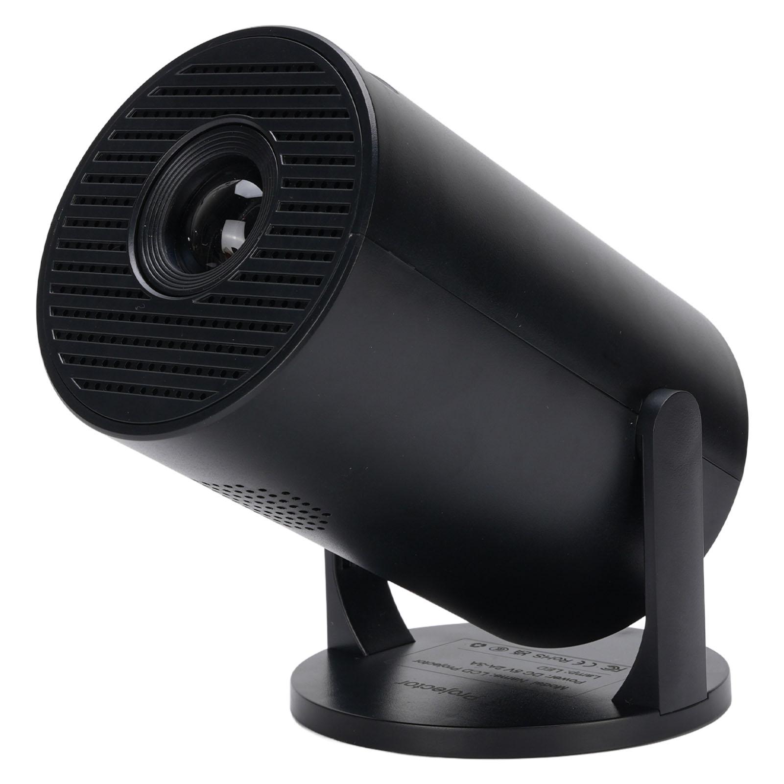 

Маленький проектор портативный 1080P 150ANSI 8000LM 270 градусов регулируемый домашний кинотеатр проектор для спальни чёрный