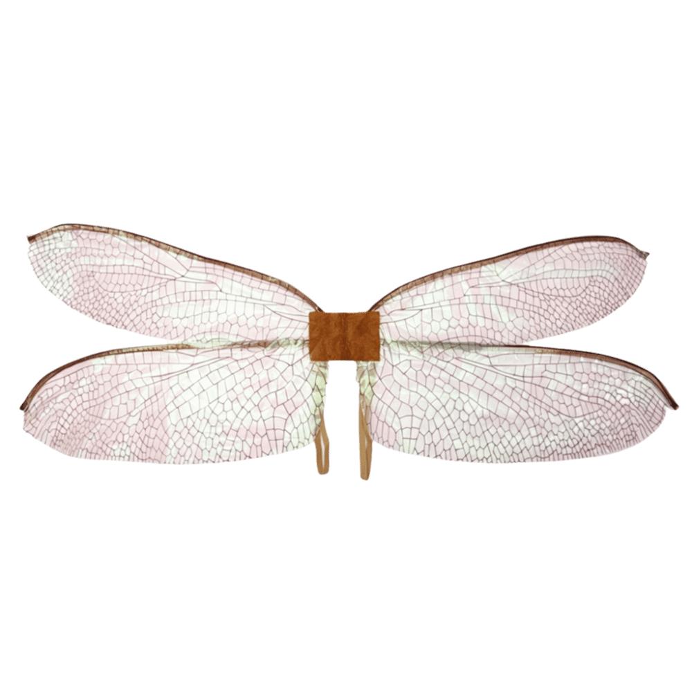 Iridescent Dragonfly Wings Polyester Costume Wings Chic Fairy Elf Wings Theme Party кофейный