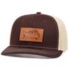 Men's Fashion Fisherman Pattern Leather Label Richardson Duck Tongue Hat Adjustable Hip Hop Baseball Hat Sunshade Cowboy Caps