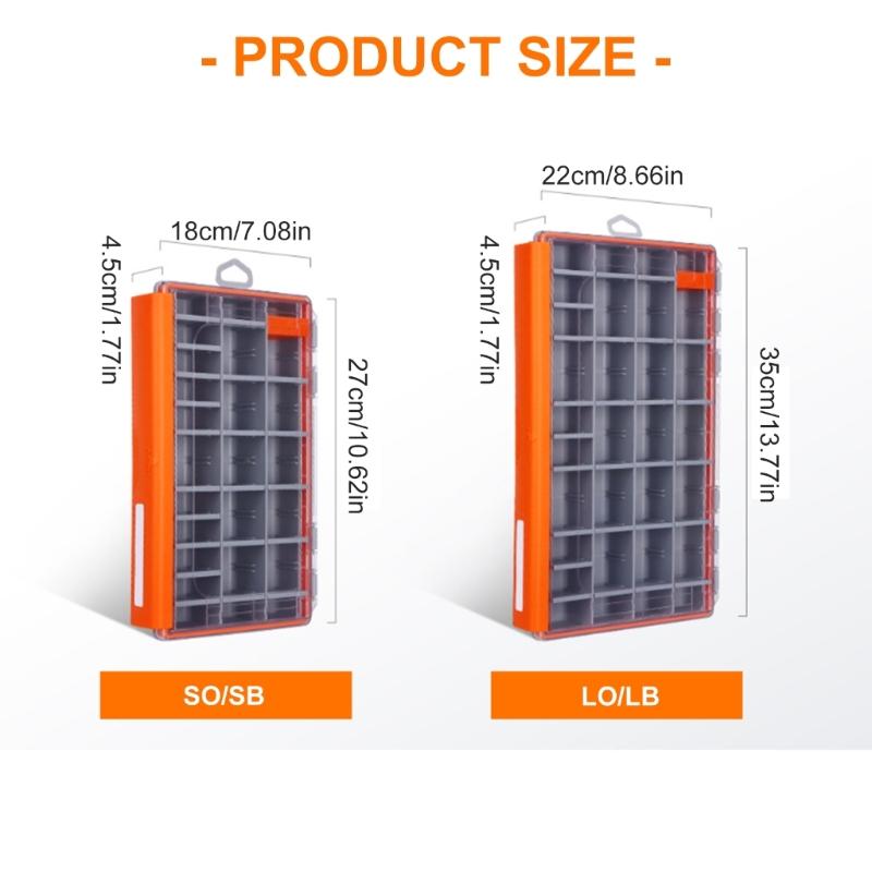 Portable Storage Trays Lure Organizers Fishing Tackle Box Lure Storage Box Clear Lid Tray Box Baits Separator