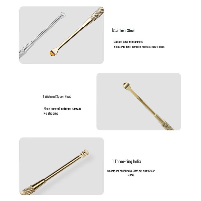 BIG BEAK Double-Headed Stainless Steel Ear Pick