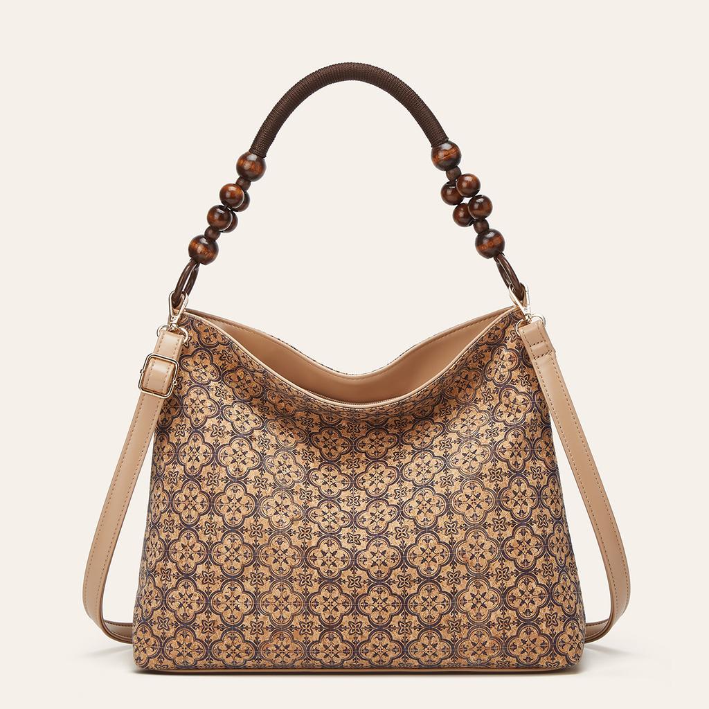 Multi-element Retro Ethnic Style Cork Handbag Shoulder Messenger Bag Bark Bag