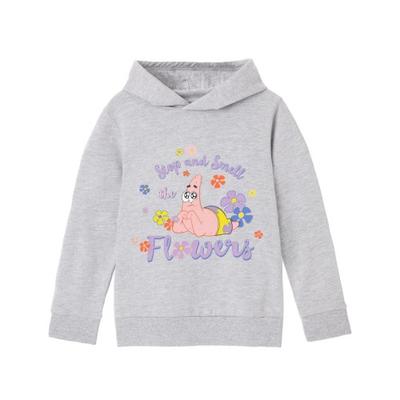SpongeBob Schwammkopf-Hoodie für Mädchen, die anhalten und an den Blumen riechen