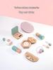 Korean-Style Wooden Makeup Toy Set for Girls: Colorful Eyeshadow, Powder, Lipstick & Perfume