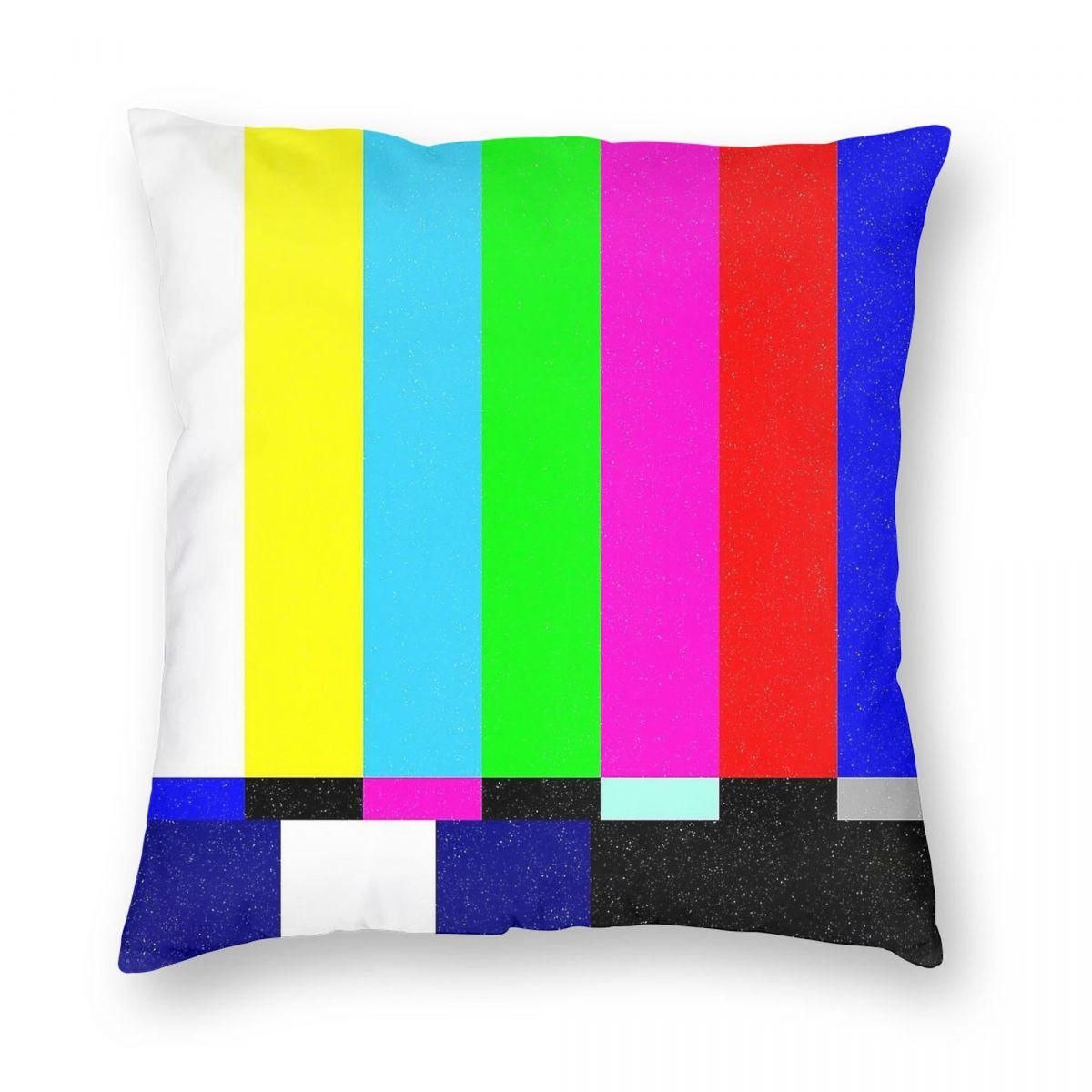 

Standby Vaporwave TV Test Card Pillowcase Polyester Linen Velvet Printed Zip Decor Pillow Case Home Cushion Case 12x12Inch