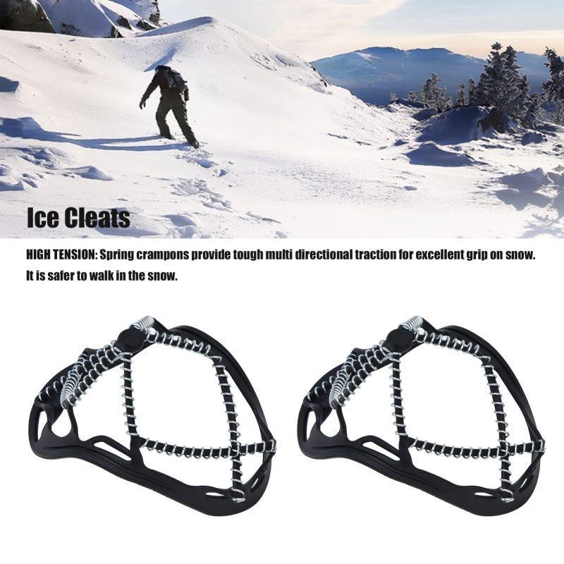1 Pair Non-slip Ice Snow Gripper Shoe Cover Camping Outdoor Sports Shoe Cover Walk Traction Cleats Ice Crampon Shoe Covers