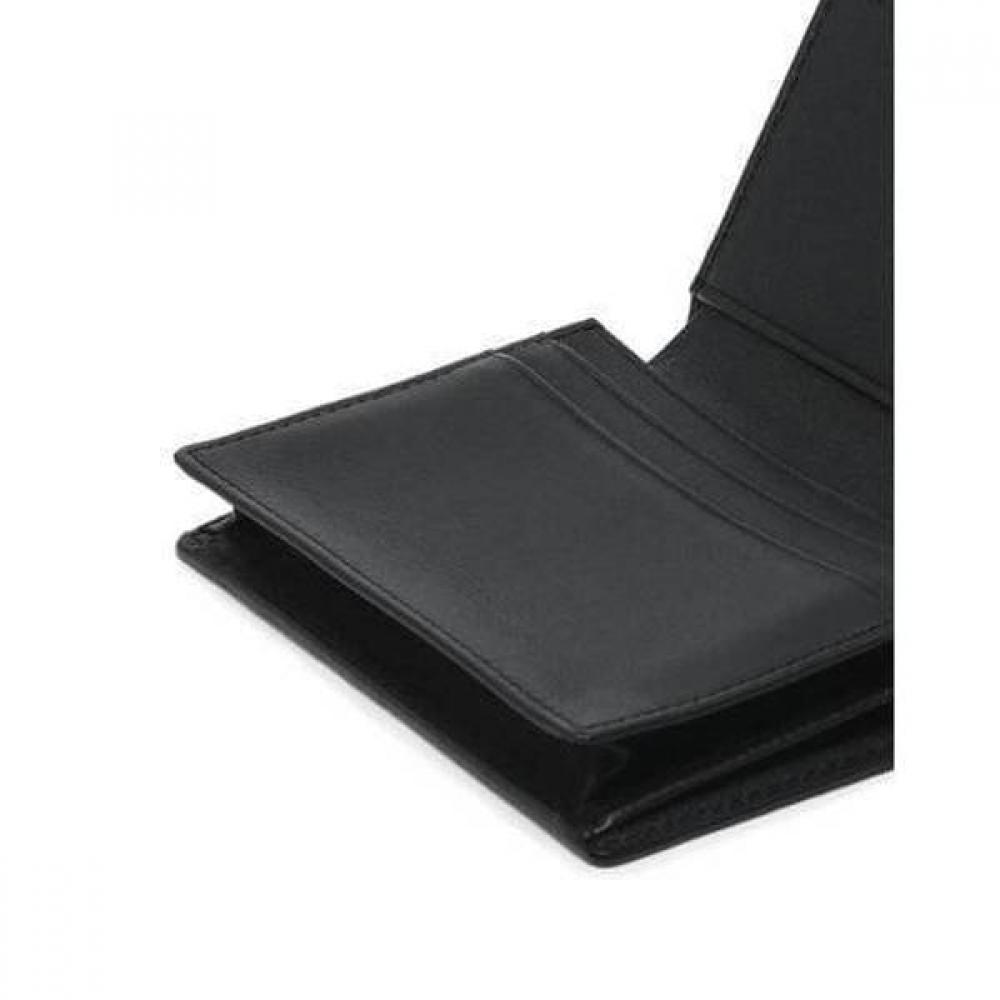 Daks Black European Leather Embossed Dd Pattern Card Wallet Dbwa5f365bk