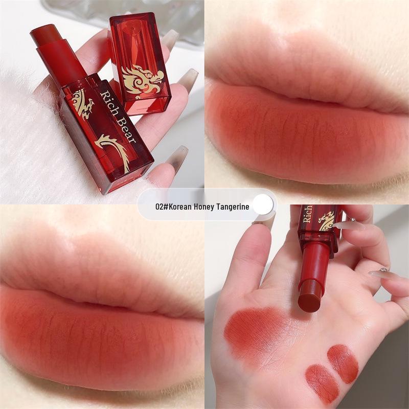 

RICH BERA Year of the Dragon Velvet Lipstick: Non-Fading, Non-Stick Lip Gloss for Beauty and Personal Care.