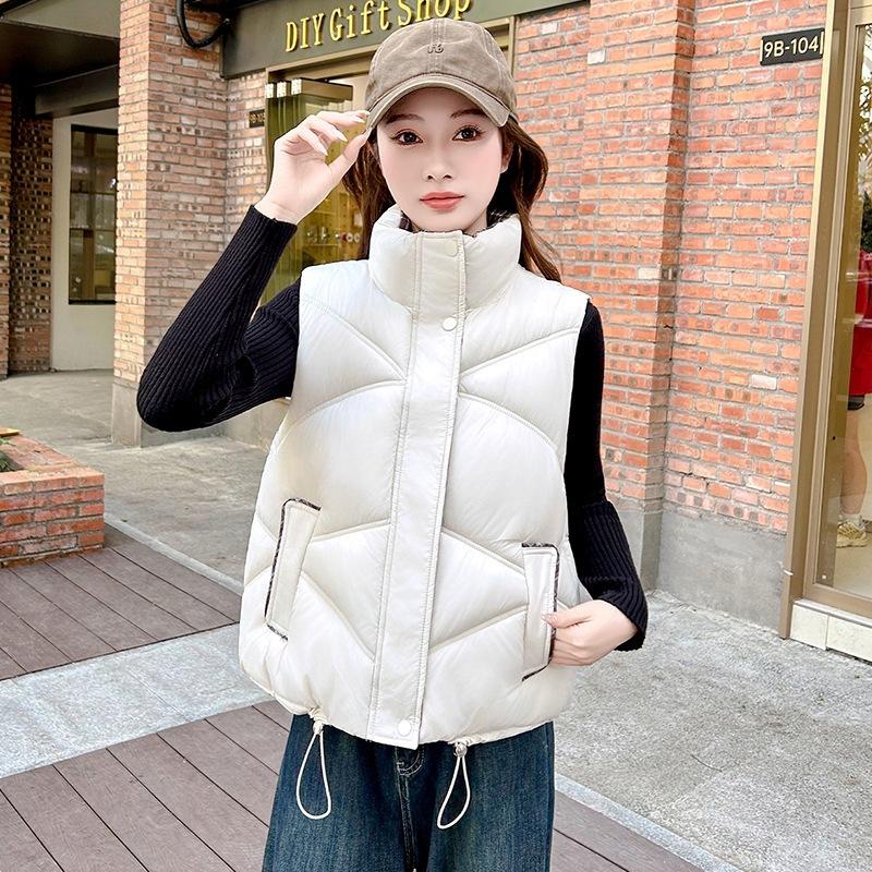 Short Thickened Fashion Vest Down Cotton Vest Vest Autumn and Winter Jacket Foreign Style New Trendy Vest Women