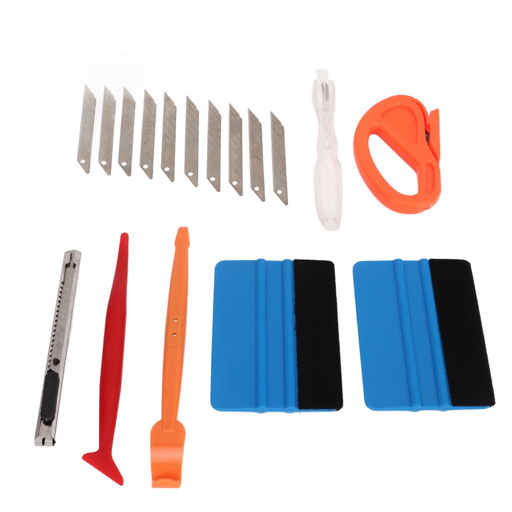 8 Pcs Car Wrap Film Squeegee Scraper Tool Vehicle Glass Protective Wrapping Cutters Installing Tool