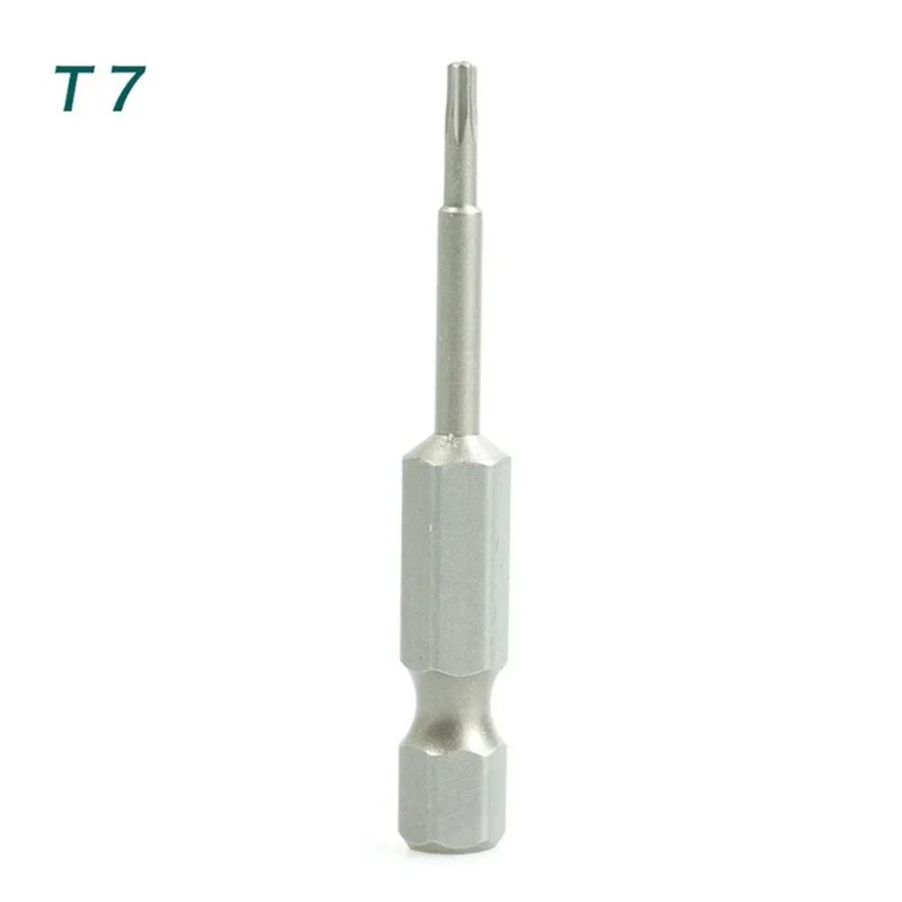 8/1Pcs Torx Screwdriver Bit Set 50mm Magnetic Tamper Resistant Star Bits 1/4" Hex T8-T40 Screwdriver Wrench Drill Bit Set