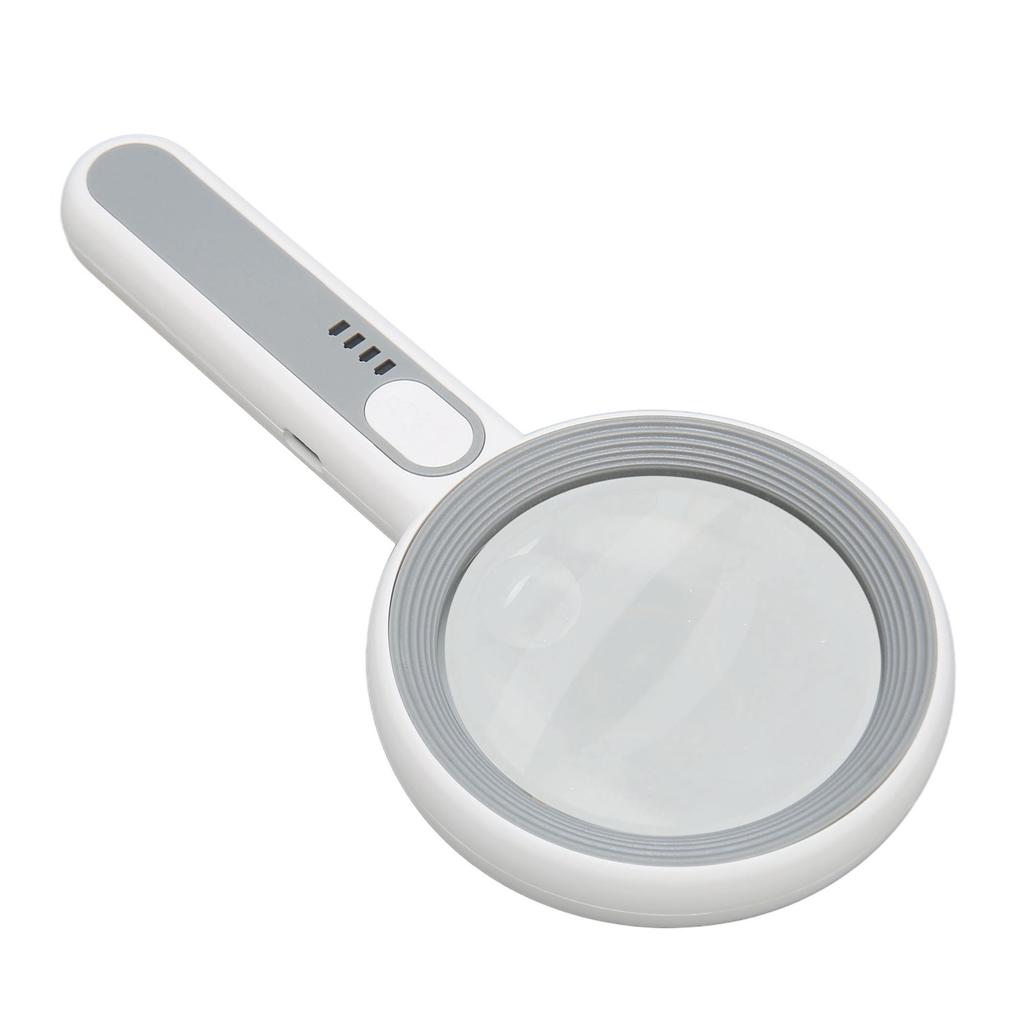 Lighted Magnifying Glass 5X 12X Ergonomic Touch Switch LED Light 3 Modes Handheld Magnifier for