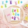 Whaline 250Pcs Easter Foam Stickers Bunny Rabbit Egg Decals Self Adhesive Stickers for Spring Birthday Party DIY Crafts Greeting Cards Making Home