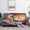 Home Decoration Plush Throw Sofa Blanket Bedspread Bed Fluffy Soft Blankets Decor Plaid Modern Halloween Merry Christmas Winter