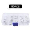 50PCS/100PCS Micro USB Connector Socket Female Chassis Connector Set All Copper  5P Socket Jack 10 Models USB Connector Set