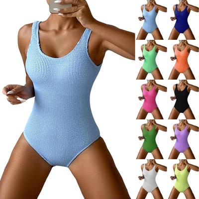 Women's Fashion Candy Color One-Piece Swimsuit