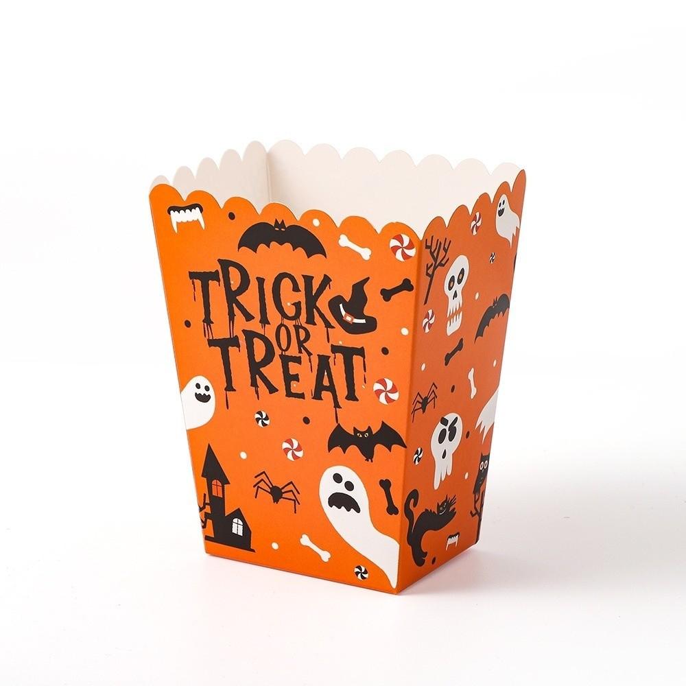 10PCS Novelty Popcorn Boxes Decorative Party Favor Boxes Fashion Gift Packing Boxes Halloween Theme
