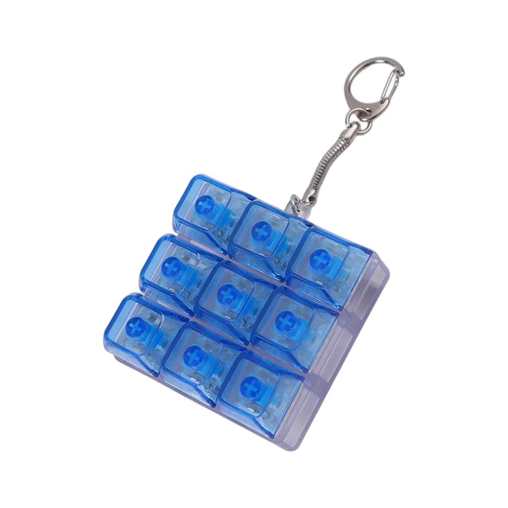Rgb Mini Keyboard Stress Relief Toy Keychain Pendant Light-Up Fingertip Button Toy For Children Adults Relieve Stress