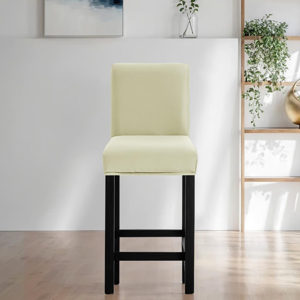 1PC Stool Covers Stretch Short Back Chair Covers Counter Height Chairs Covers for Kitchen Dining Room Cafe Furniture