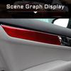 Red Carbon Fiber Interior Door Panel Cover Trim For Mercedes-Benz C-Class W204