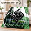 Couverture Flottée Personnalisée avec Texte Impression Borussia Mönchengladbach Couverture Chaude et Confortable Literie pour Canapé de Maison
