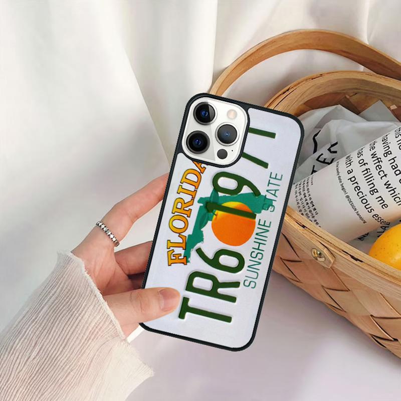 Retro Cool License Plate Number Phone Case For iPhone 17 Air 16 15 14 11 12 13 Pro MAX Plus Coque Cover Shell