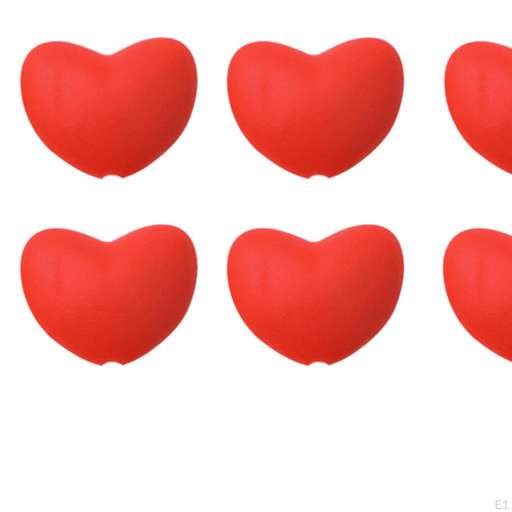 6 sztuk silikonowych nakładek na druty dziewiarskie 3 mm otwór wzór serca