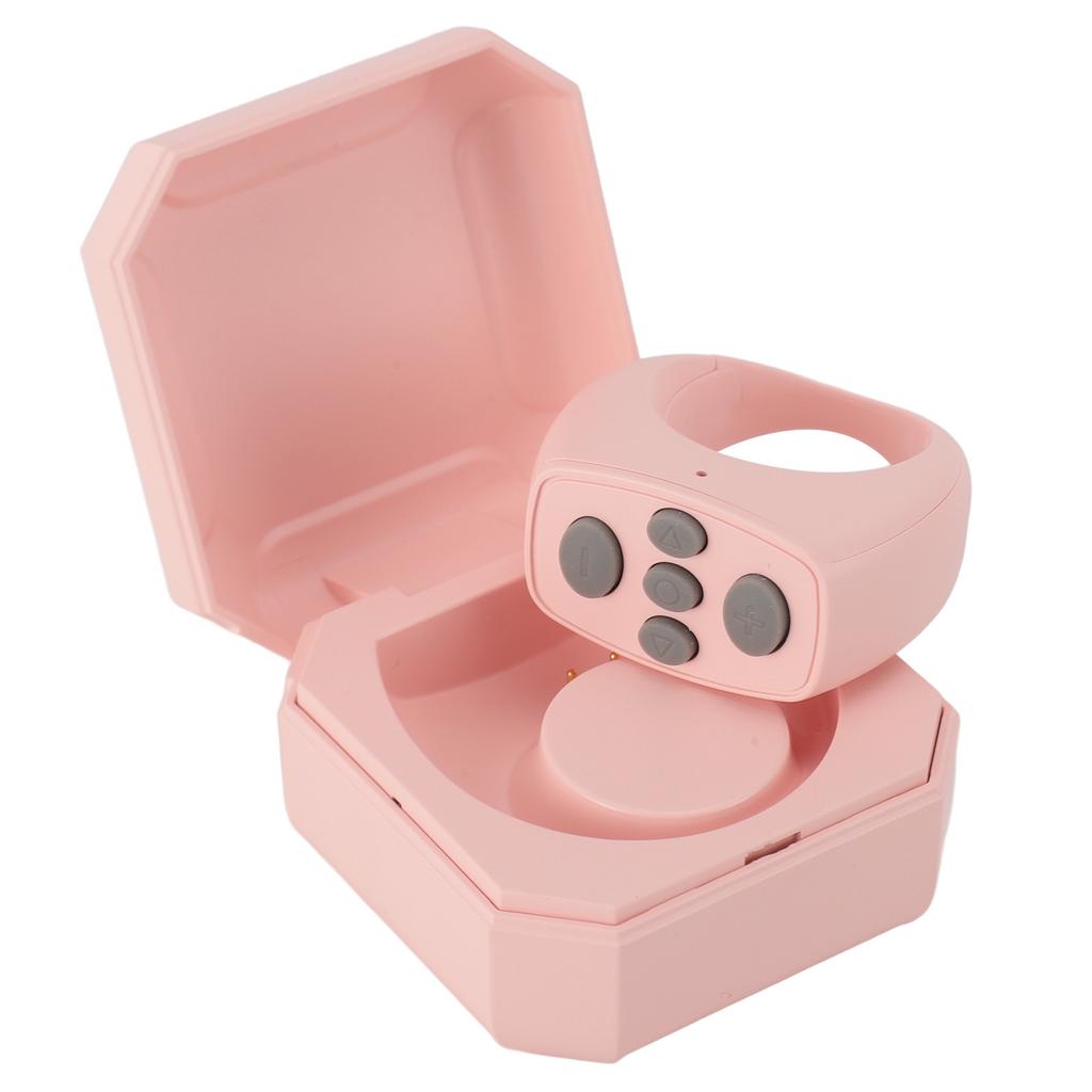 Bluetooth Remote Control Ring 10M with 200mAh Charging Compartment Remote Control Page Turner for