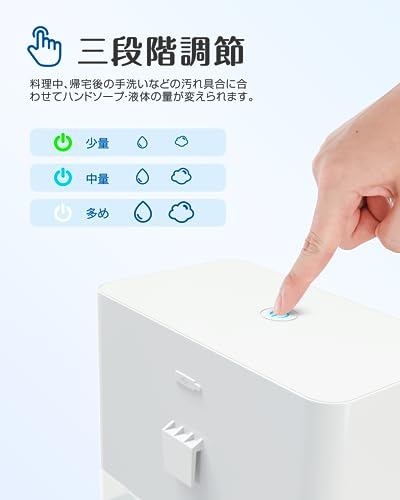 Umimile Automatic Foaming Liquid Soap Dispenser, Dual Heads, 600ml, for Hand Soap, Dishwashing Detergent, Hand Washing, Wall Mountable, IPX4 Waterproo