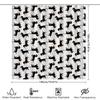 Vibrant Black White Dachshund Pattern Shower Curtain for Bathroom Decor Modern Home Accessory with Hook Rings Set Size: 72x72''
