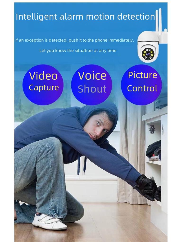 WiFi Plug Surveillance Camera: Indoor, Punch-Free, Full-Color Night Vision, Wireless Socket Camera