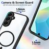 KEYSION Transparent Magnetic Phone Case for Samsung A56 5G A36 A26 5G Silicone+PC HD Clear Shockproof Cover for Galaxy A16 4G 5G