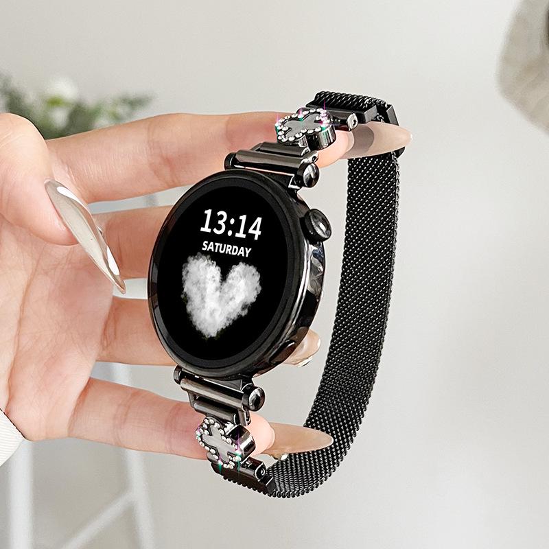 Leather Milan Magnetic Buckle Strap for Huawei Watch GT Series (GT6, GT5, GT4, GT3, GT2, GT5 Pro) - Women's Chain Style
