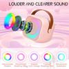 Karaoke Machine for Kids Adults, Mini Portable Bluetooth Karaoke Speaker with 2 Wireless Microphone and Lights, Birthday Gifts for Girls Ages 4, 5,