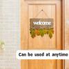 Rustic Brown Welcome Door Sign Country Style Hanging Plaque for Home Entrance Decor