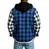 Herren Flanell Karo Kapuzenhemd Jacke Lässig Knopfleiste Überhemd