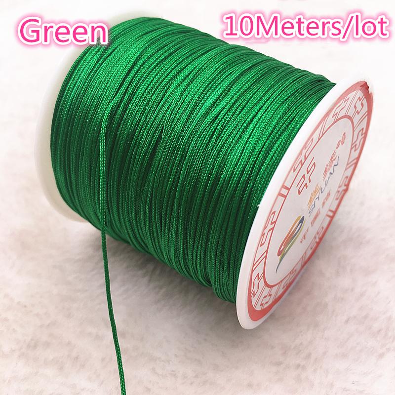 10Meters/lot 0.8/1.0mm Nylon Cord Thread Chinese Knot Macrame Cord Bracelet Braided String DIY Tassels Beading String Thread