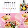 10Pcs/ Lot Cute Plastic Fruit Toothpick Lovely Eye Decorative Mini Fruit Fork